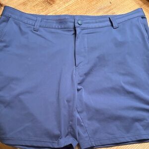 RHONE Grwey/blue Flat Front Men's Shorts